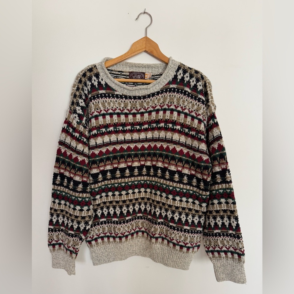 Vintage Victoria Dry Goods Knit Sweater Cotton Holiday